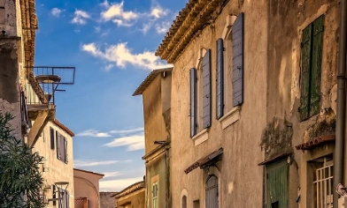 Old French townhouses